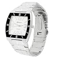 Geneva Platinum Mens Metal Link Watch - 9"