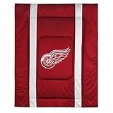 Detroit Red Wings NHL "Sidelines Collection" Bed Comforter (Full)