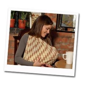 Mamascarf Breastfeeding Scarf - Retro Leaf