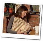 Mamascarf Breastfeeding Scarf - Retro Leaf