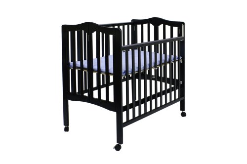 Dream On Me Folding 2-in-1 Portable Crib - Black
