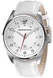 Emporio Armani montre homme cuir blanc AR5862