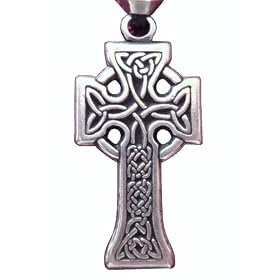 Pewter Celtic Cross Pendant Renaissance Jewelry Christian Necklace for Men and Women