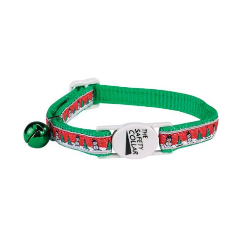 Savvy Tabby Winter Cat Collar Collection Snowman Shuffle
