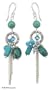 Chalcedony and chrysocolla earrings, 'Charm' 0.6" W