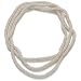 Hand woven white seed pearl serpent opera necklace