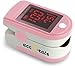 Acc U Rate Pro Series CMS 500DL Fingertip Pulse Oximeter Blood Oxygen Saturation Monitor with silicon cover, batteries and lanyard