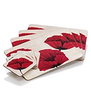 4 Poppies Placemat & Coaster Set