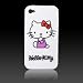 Hello Kitty Embossed White "Flexa" silicone case cover for Apple iPhone 4 4G 4S