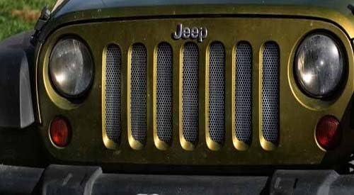 Jeep Wrangler/Rubicon Grille / Grill Insert 2007-2010: Black Powder Coated Razr