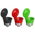 Sale Solofill Cup, Refillable Cup For Keurig K-Cup Brewers, Red/Black and Green (Pack of 3)