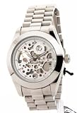 Mens Croton Imperial Stainless Steel 21 Jewels Skeleton Automatic Watch C1331059SSSK