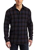The Shirt By Joe’s Jeans Mens Relaxed Single Pocket Shirt, Cobalt/Charcoal, Large