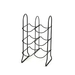 Spectrum 49610 Townhouse Wine Rack, 6-Bottle, Black by