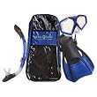 U.S. Divers Cruz Mask, Island Snorkel, Trek Travel Fins & Snorkeling Bag