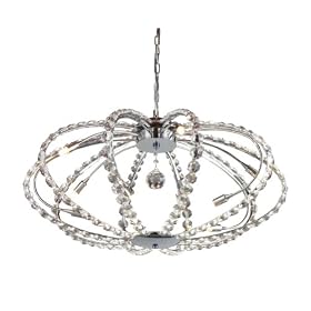 ELK Lighting 30013-10 Elliptical 10 Light Single Tier Chandelier in Plated Chrome by ELK Lighting