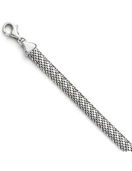 Leslies Sterling Silver Polished Mesh Bracelet