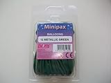 1 x Pack of Metallic Green Airfilled Balloons 12 Pack