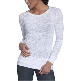 Alternative aa2694 Women's Long Sleeve Burnout Raglan Crew