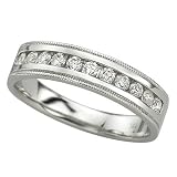14K White Gold Diamond Wedding/Anniversary Band - 0.33 Ct.