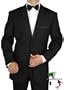 Giorgio Men's Tuxedo Suit 2 Button Notch Lapel Black