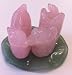 Mandarin Duck Love Birds Rose Quartz Gemstone Figurine