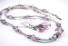 Light Amethyst - June Birthstone (Alexandrite) Birthstone Sterling Silver Swarovski Crystal Handmade Beaded Necklace and Earring 2 Piece SET