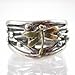 Dragonfly Band Ring in Sterling Silver and Gold - sizes 5, 6, 7, 8 and 9, #8742