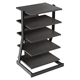 Plateau Z Series 5-Shelf Audio Rack with Black Oak Shelves
