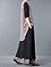 Mordenmiss Womens Casual Loose Fit Layers Wide Leg Pants, Black,One Size