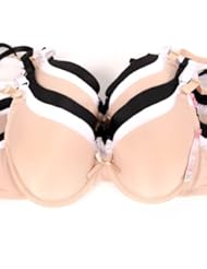 Apparel: MaMia Womens 6 Basic Color Bras Lot-34C-Assorted - MaMia