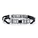 Refined Style: Stainless Steel, Carbon Fiber and Rubber Cord Bracelet for Men