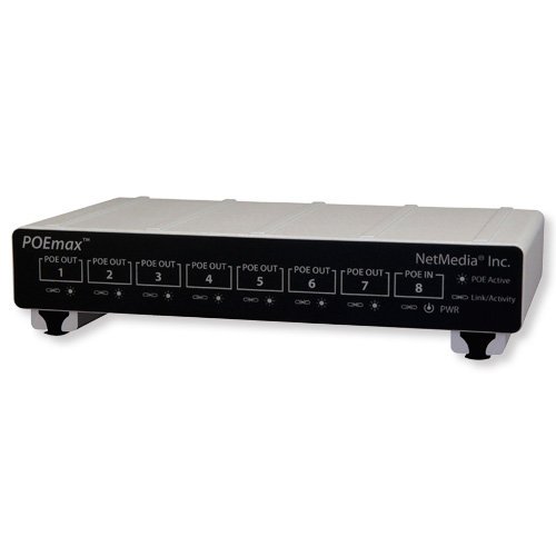 POEmax 8450 PoE-Powered 8 Port Ethernet Switch with 4 PoE Outputs and 50 Watt Power Supply