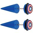Captain American Fake Tapers Ear Plugs Set