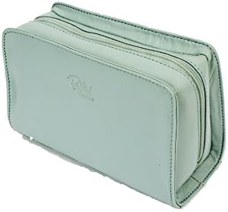 Leather Cosmetic Bag- Pale Blue