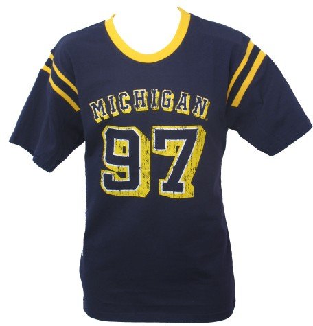 Buy Men`s Michigan Wolverines S S Real Deal Football Tshirt