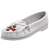 Minnetonka Women's Thunderbird Smooth Moccasin,White,7 M US