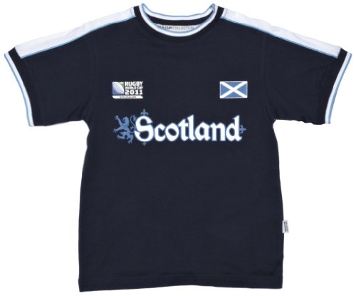 Rugby World Cup 2011 Boy's Scotland Tee Shirt - Navy Blue, Junior Large