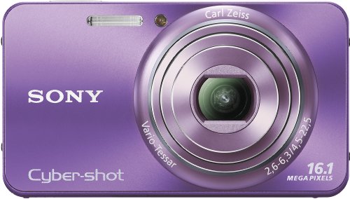 Sony DSC-W570V Digitalkamera (16 Megapixel, 5-fach opt. Zoom, 6,9 cm (2,7 Zoll) Display, bildstabilisiert) violett