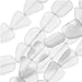 Cultured Sea Glass, Small Flat Freeform Beads 13-16mm, 6 Pieces, Crystal