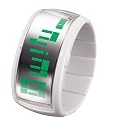 o.d.m. Women's Pixel Series White with Green Watch #DD101-3