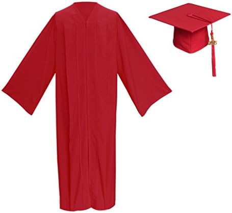 Apparel Group Big Boys' Matte Red Elementary Cap, Gown & Tassel