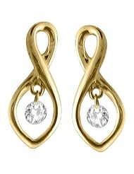 14K Yellow Gold Diamond Dashing Diamonds Earrings
