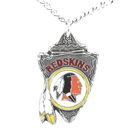 Washington Redskins Chain Necklace & Pewter Pendant - NFL Football Fan Shop Sports Team Merchandise