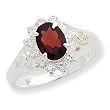 Sterling Silver Garnet Ring