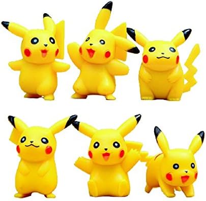 6pcs Pokemon Pikachu Action Figures PVC Doll Kids Figure Kawaii Toys Gifts