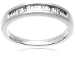 14k White Gold Baguette Channel Set Diamond Band (1/5 cttw, I-J Color, I1-I2 Clarity)