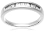 10k White Gold Baguette Channel-Set Diamond Band (1/5 cttw, J-K Color, I2-I3 Clarity), Size 9