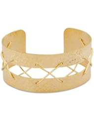 18k Gold Over Sterling Silver Laced-Up Cuff Bracelet