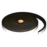 SPONGE NEOPRENE STRIPPING WITH ADHESIVE 1-1/4 INCH WIDE X 1/2 INCH THICK X 15 FEET LONG